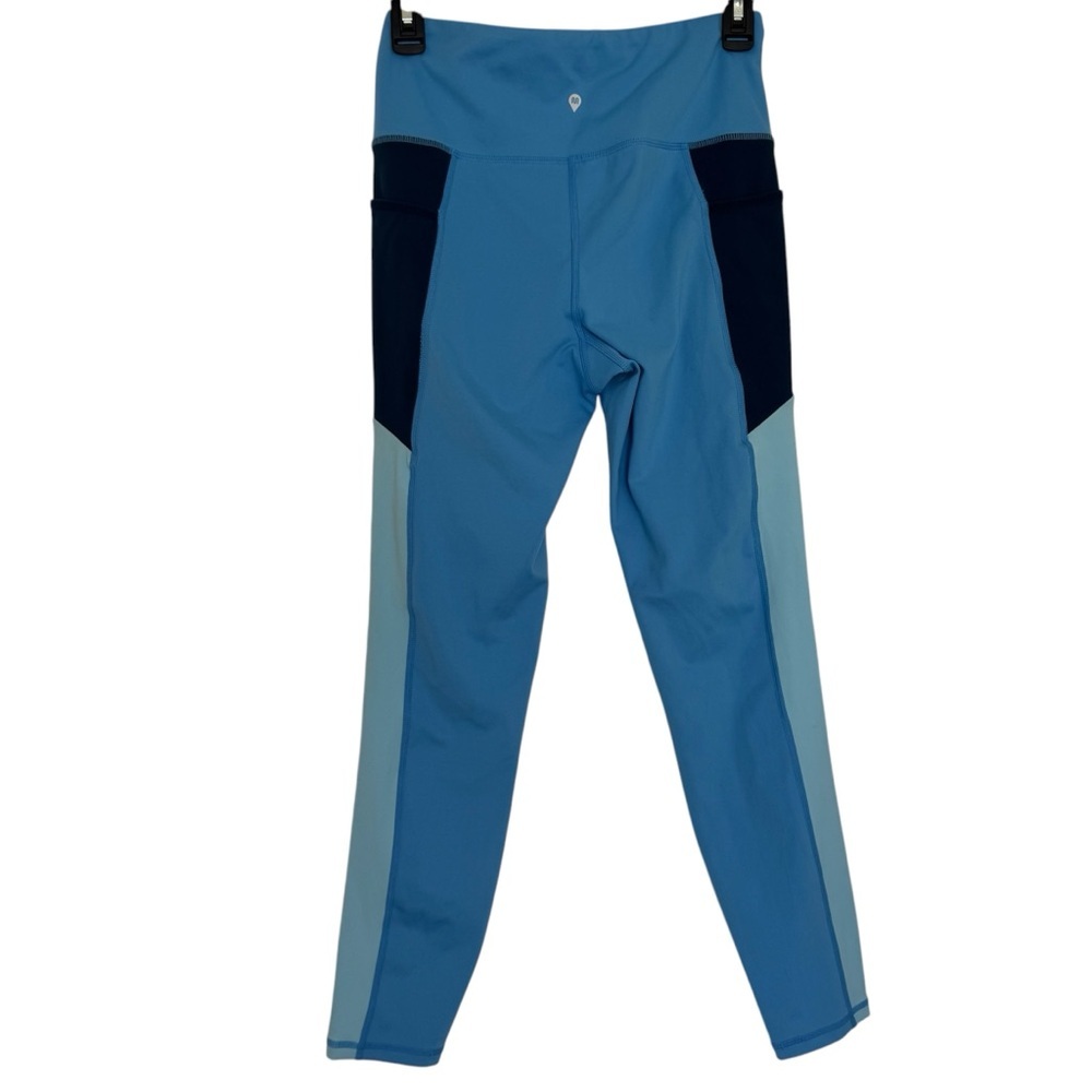 Muuv Blue Colorblock Leggings - Picture 3 of 5
